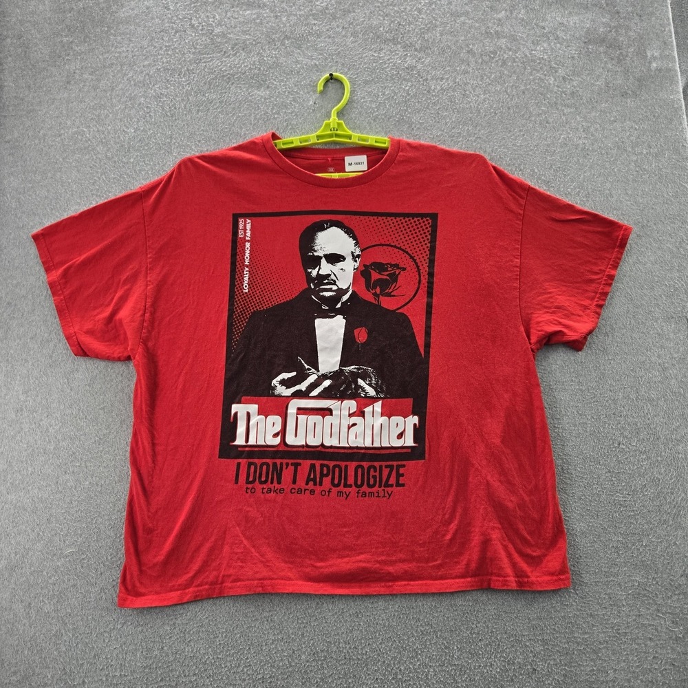 The Godfather Men Shirt 3X Red I Dont Apologize To Take Care Of My Family